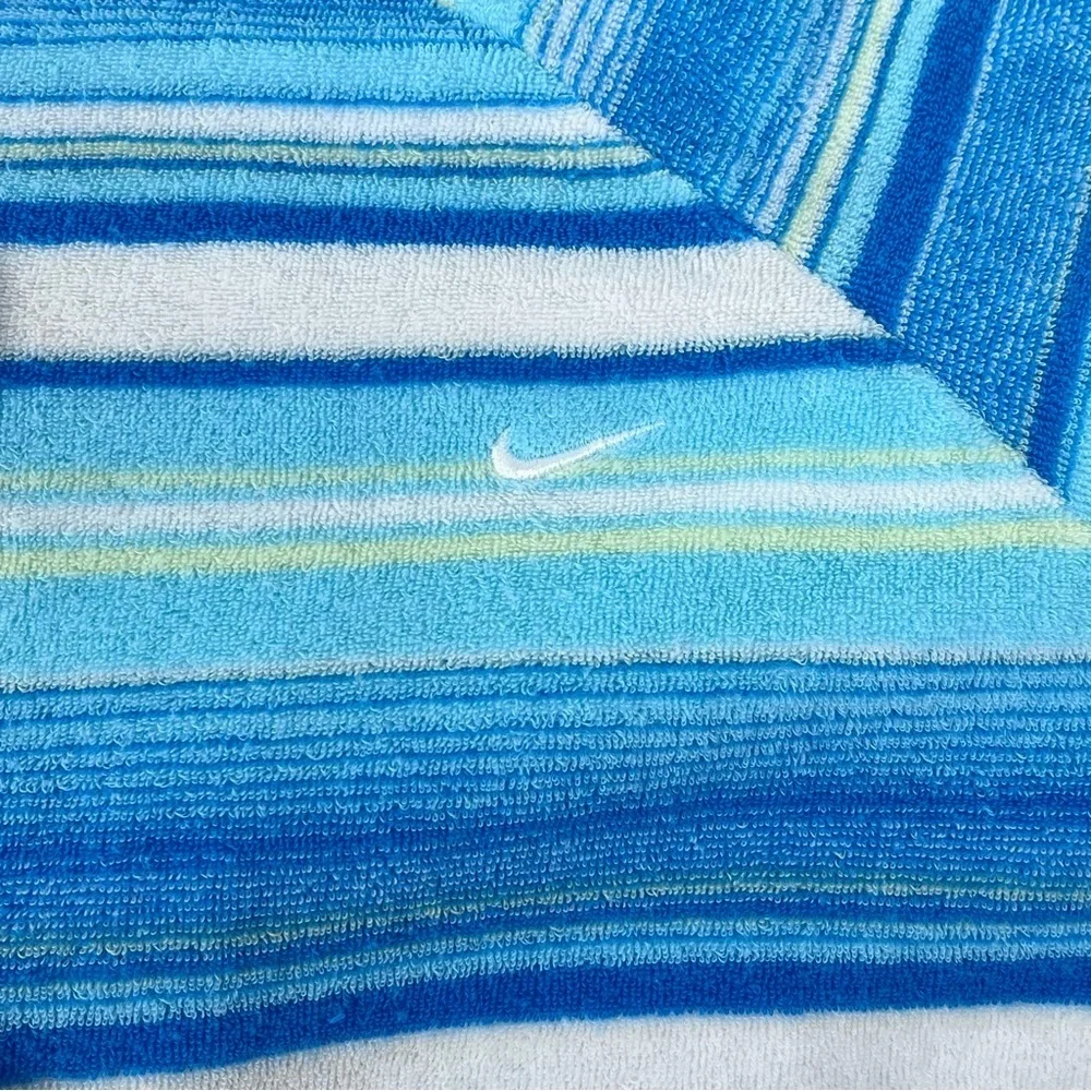 Nike Youth Girls Striped Soft Terry Cloth Full-Zip Jacket Size L; Beach, Casual